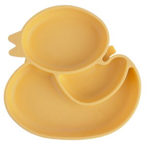 Plate for Kids Silicone Divided Yellow Duck 19.5x19 cm
