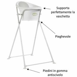 Babybadekar med foldbart stativ medfølger