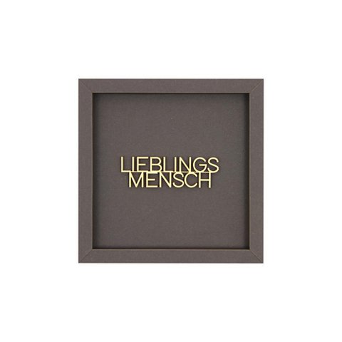 LIEBLINGSMENSCH - Rahmen Karte Holzschriftzug Magnet