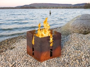 Fire pit fidibus, 45 x 45 x 45 cm, weatherproof steel