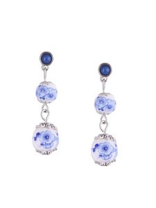 Earrings Flowers - Ceramics