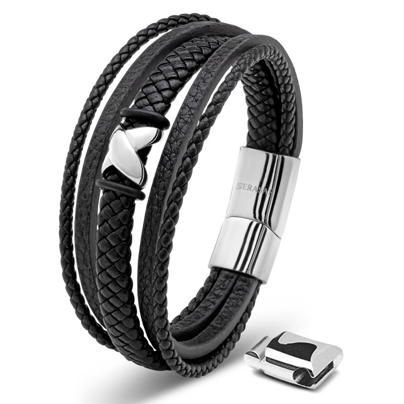 Læderarmbånd "Flake"
