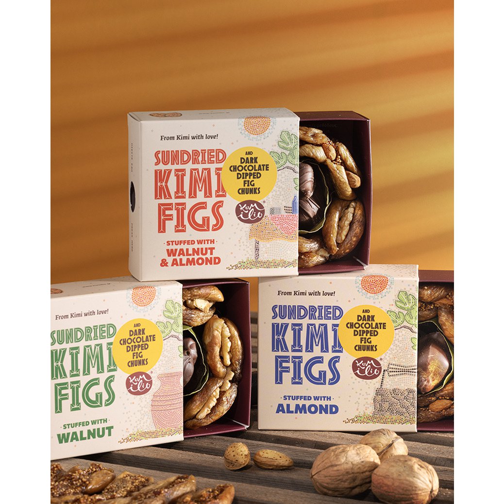 KUMILIO Premium Kími fig GIFT BOX filled with Nuts & dark Chocolate dipped 180g