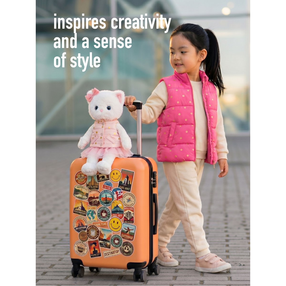 Soft toy, Lucky Kitty, Lucky Sophie: Powdery Dreams 38 cm