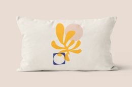 Coussin décoratif polyester jaune 40x40cm 40x67cm modèle  Amélie