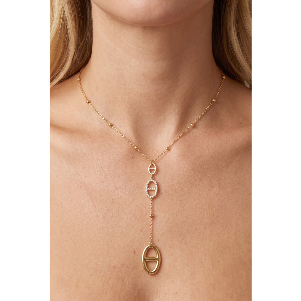 Collier maille marine en acier inoxydable