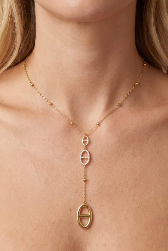 Collier maille marine en acier inoxydable