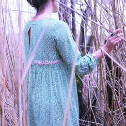 Sommerkjole %23WildBandita GREEN Leo print viskose %23StatementFashion "The Message Dress"
