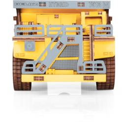 Eco Wood Art (EWA) 3D-Puzzle aus mechanischem Holz, Hybrid-Bergbau-Muldenkipper Belaz-7513M, 4233, Farbe Gelb, 18 x 9 x 10 cm