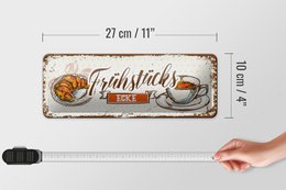 Blechschild Hinweis 27x10 cm Frühstücksecke Deko Schild