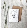 Dubbele wenskaart + envelop | Hello little one | Goudfolie