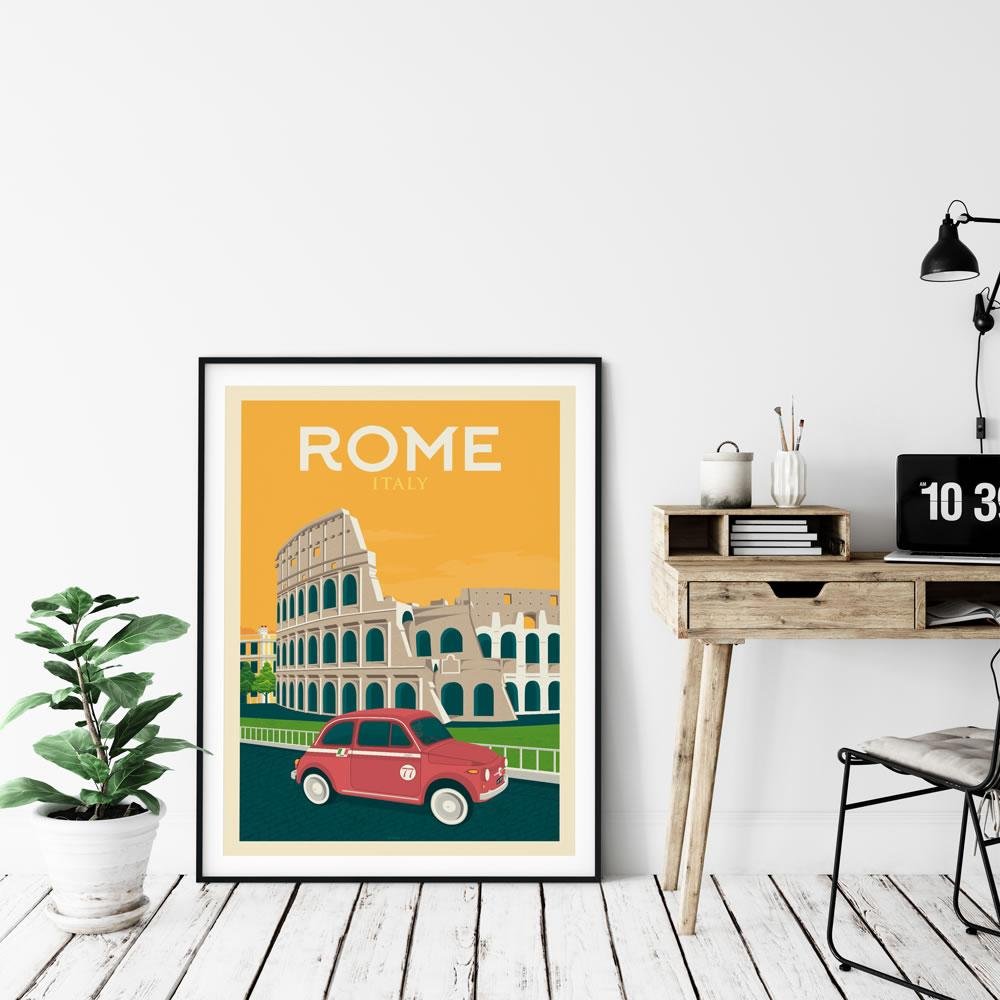 Affiche Rome Vintage | Poster Ville Rome Italie