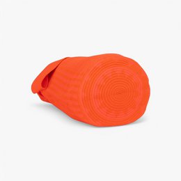 Gestreepte ronde draagtas L | Neon-oranje