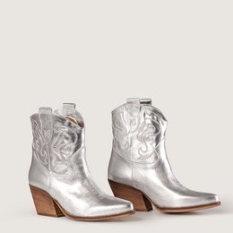 Bottines texanes Bradley Nova argentées