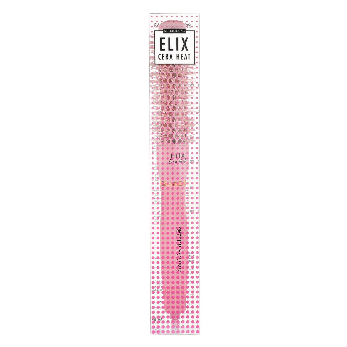 Sister Young l ELIX Cera Heat – ceramic thermal styling brush with tail pick