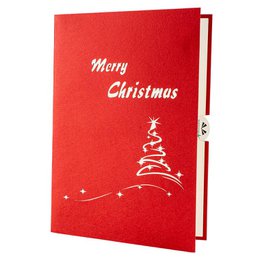Tarjeta emergente Árbol de Navidad y regalos