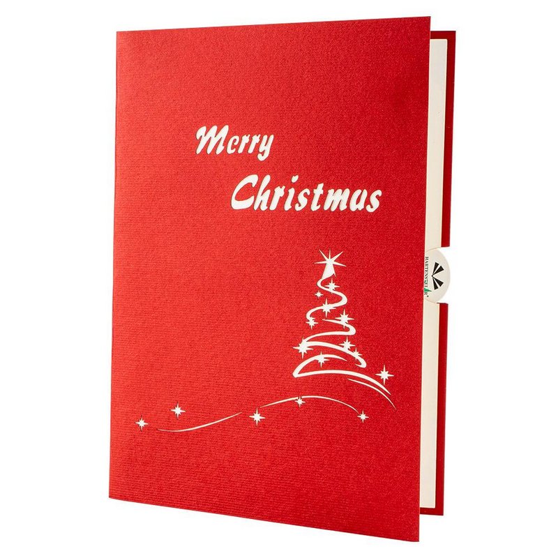 Tarjeta emergente Árbol de Navidad y regalos