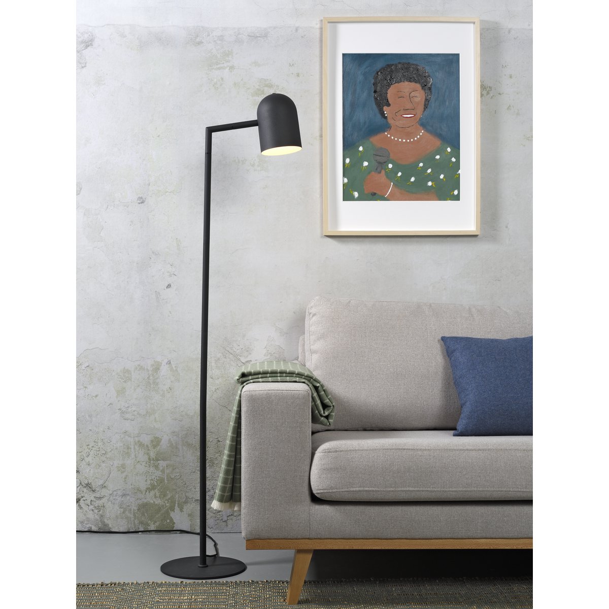 Vloerlamp ijzer Marsella zwart