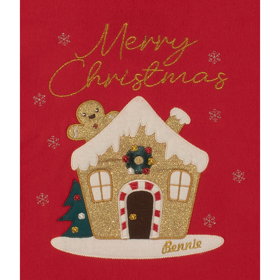 Adult Christmas Gingerbread House Embroidered Sweater