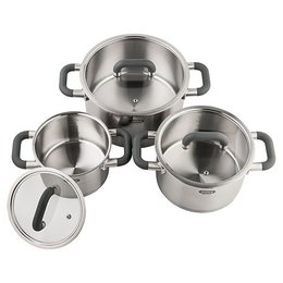 Lugano Edilstahl Topfset 6TLG. + Stielpfanne 24 cm