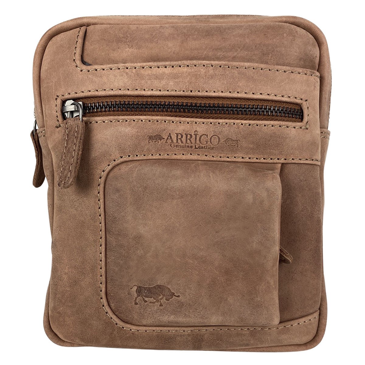 Skuldertaske eller Crossbody-taske i 6 farver glat læder med justerbar skulderrem