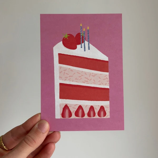 Glückliche Kuchenkarte