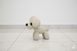 Eterna Wonder – Hundefigur im Strickstil – Dekoobjekt – Beige