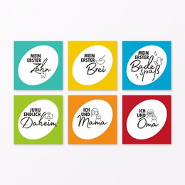 30-piece set of milestone cards "Baby's first year" square
