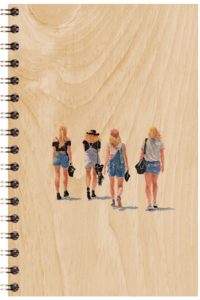 hölzernes notizbuch die gang