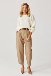 Sweter z wełną GIGI - OFF WHITE