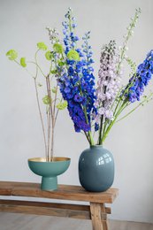 Vase Metal Blue 32cm