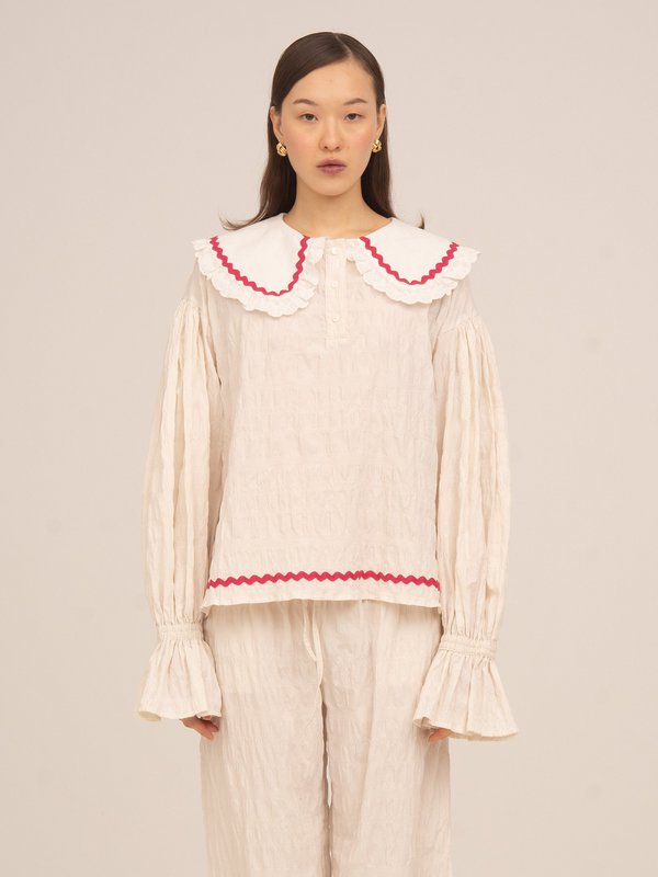 Offduty Cream Pyjama Blouse