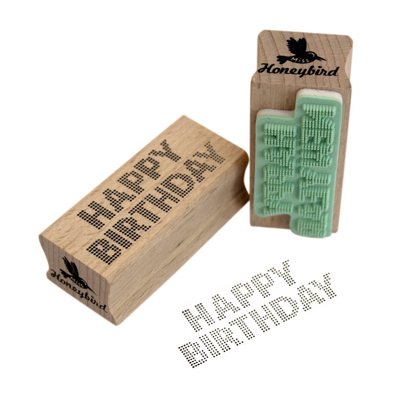 Alles Gute zum Geburtstag gepunktete Briefmarke