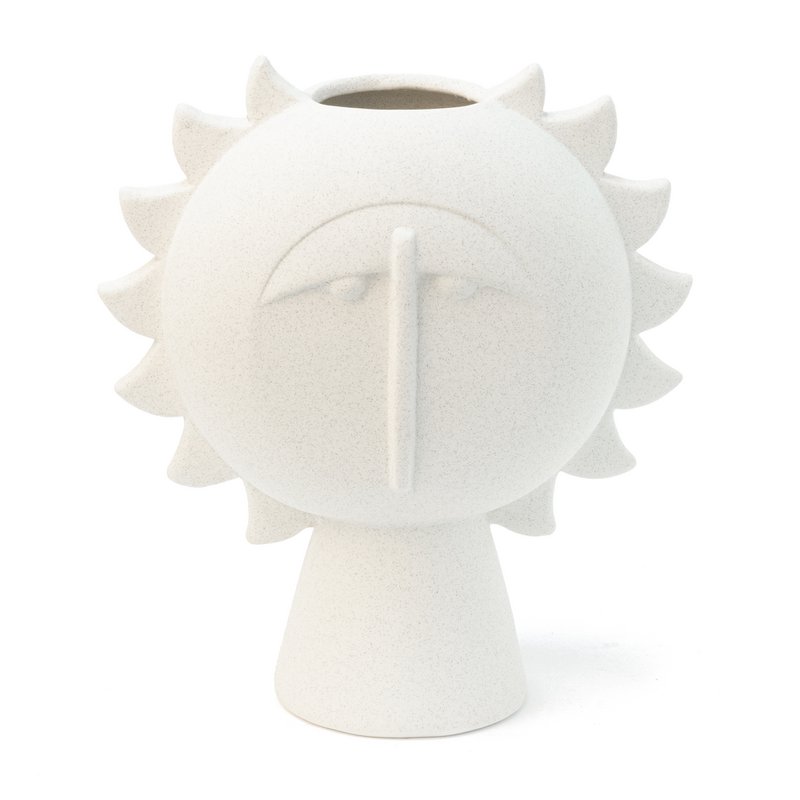 CERAMIC LION VASE HF