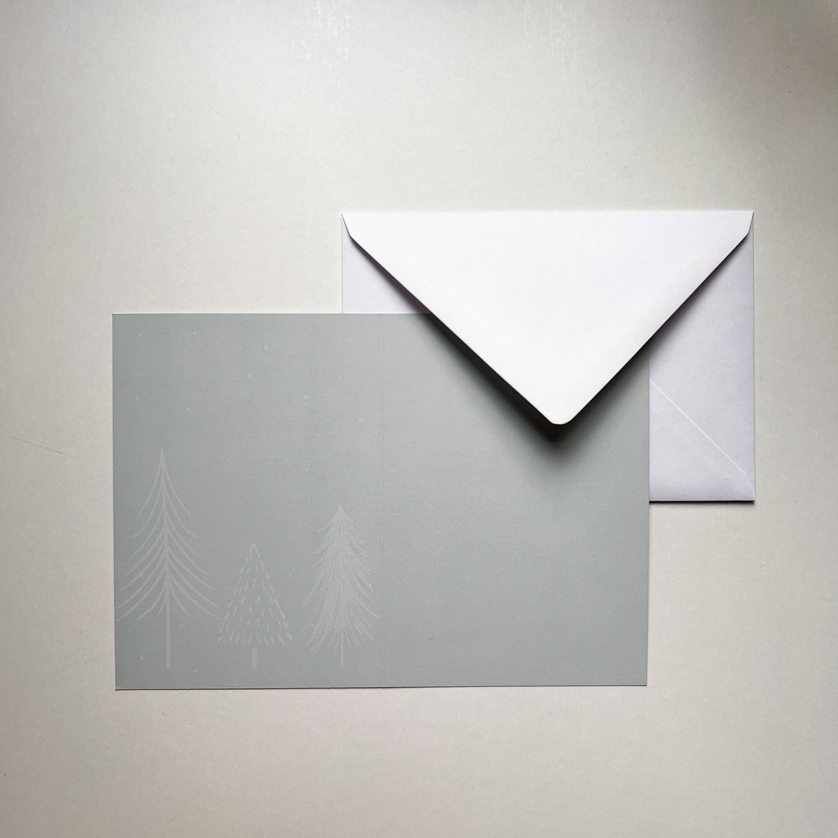 Christmas card O Christmas tree with envelope