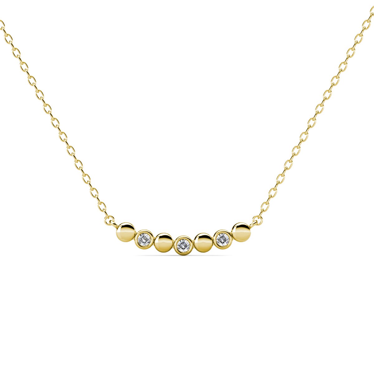 Evelyne pendants - Gold and Crystal