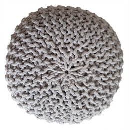 Knitted stool pouf Ø 45 H 30 cm cm seat pouf knitted floor cushion