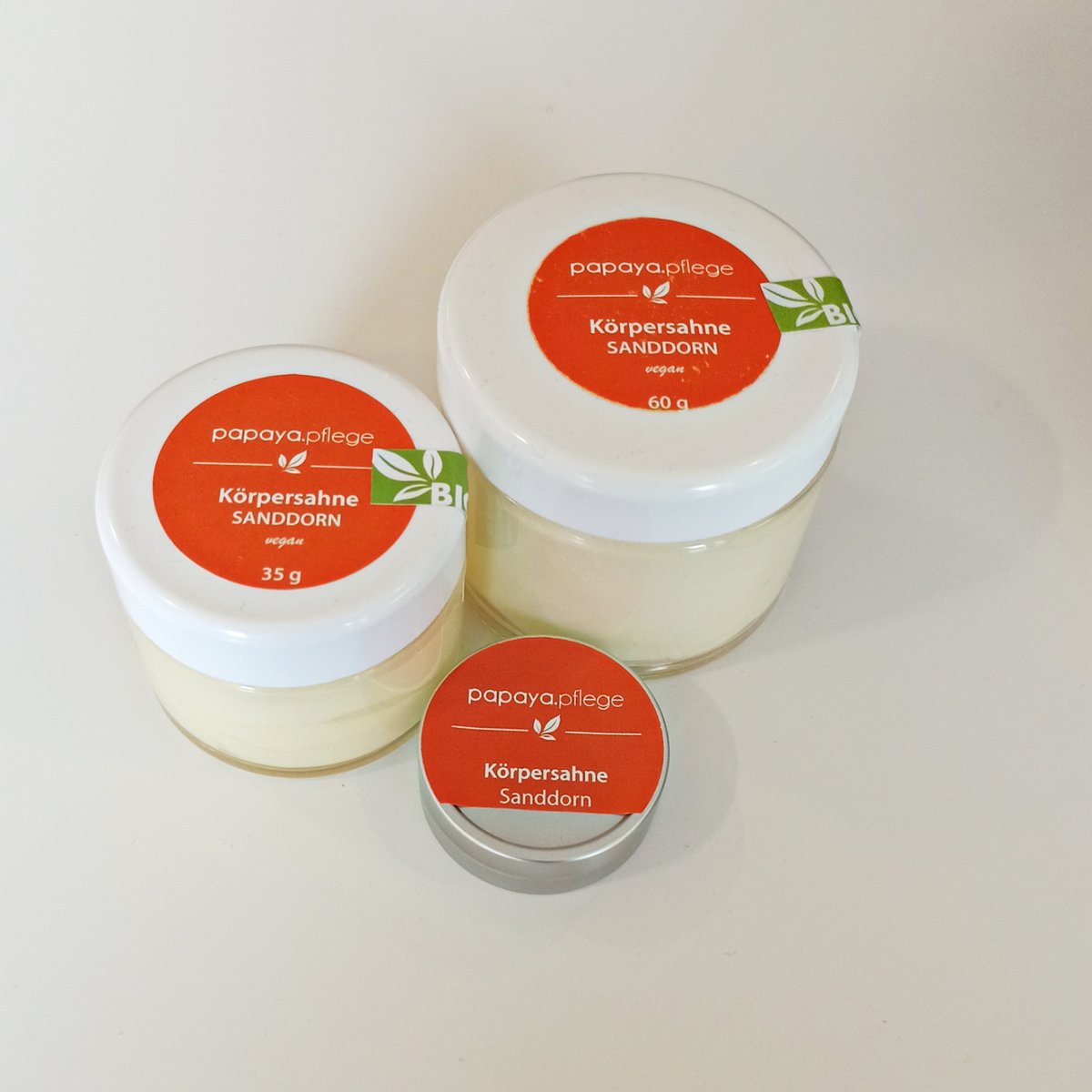 Crema corporal vegana de espino cerval de mar, 3g