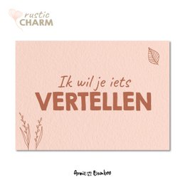 Postkarte - Ich möchte dir etwas sagen