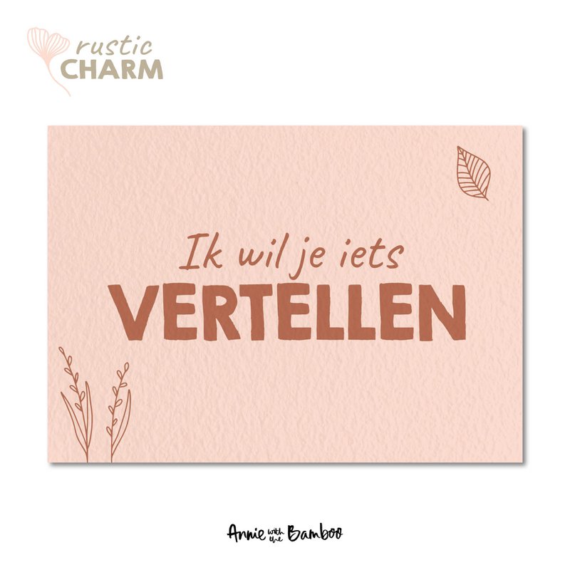 Postkarte - Ich möchte dir etwas sagen