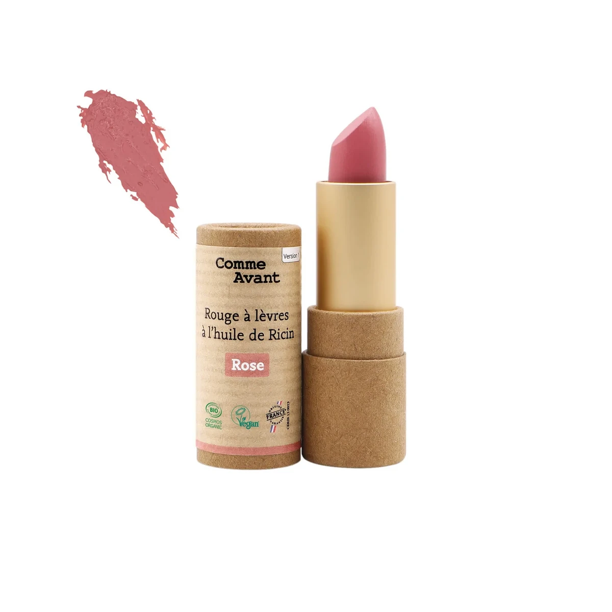 Organic lipstick with castor oil