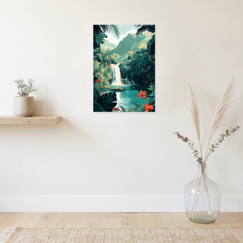 Tropische jungle poster - vakantievibes A4