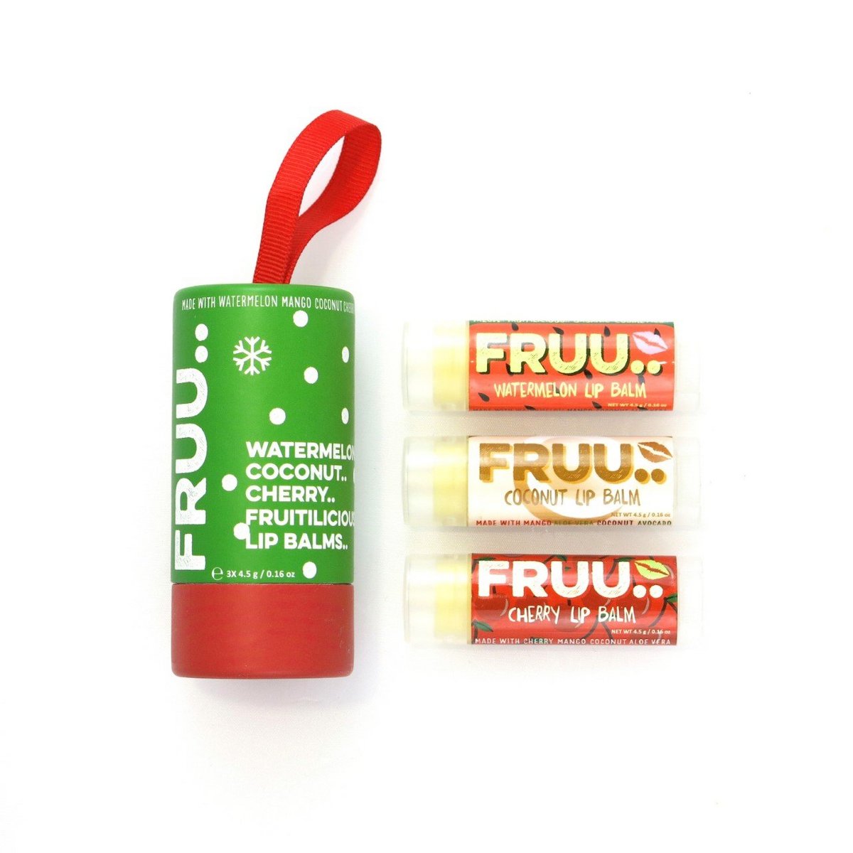 FRUU Świąteczny zestaw balsamów do ust Trio