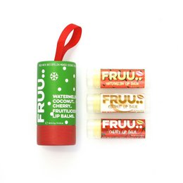 Juego de trío de bálsamos labiales navideños FRUU