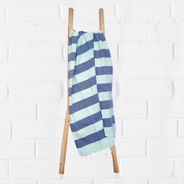 Serviette de bain turc rubanée - 90x175 cm