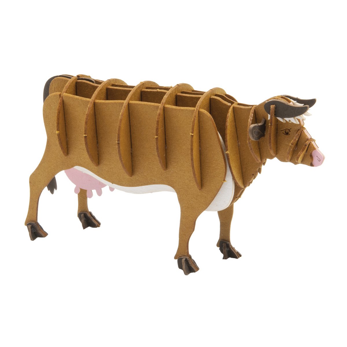 3D-Papiermodell - Braune Kuh