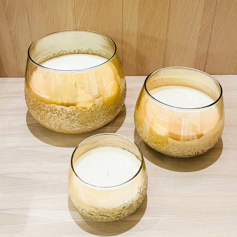 Crushed Stone Candles Champaign
