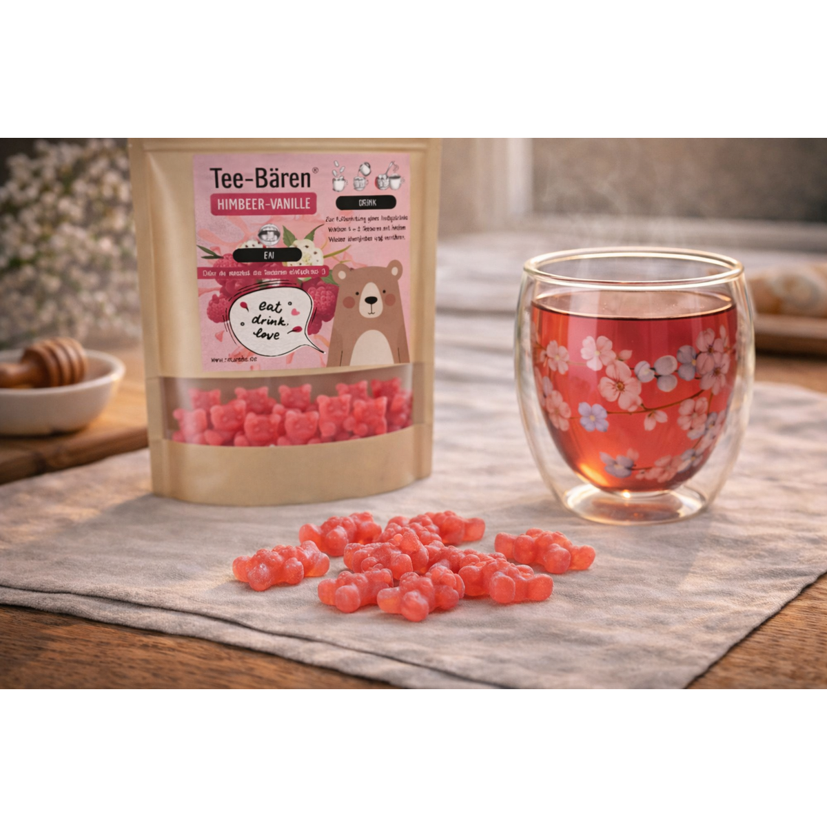 Tee-bären® frambozen vanille