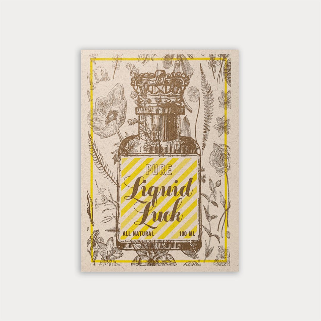 Ansichtkaart / Liquid Luck / Eco-papier