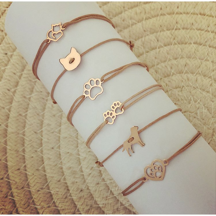 Armbänder Set Pfotenliebe 925 Silber